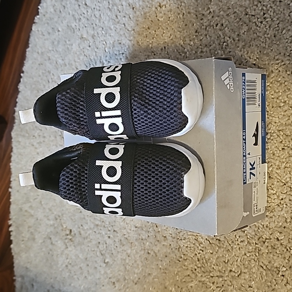 adidas light racer adapt black/white sz7K